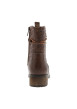 Thumbnail Bottines cognac à talon décroché bas munies de lacets et d'un zip latéral - Image 4
