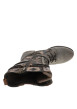 Thumbnail Bottes taupe ornées de motifs fleuris sur la tige avec un talon décroché bas - Image 5