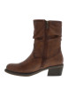 Thumbnail Boots brun à talon décroché bas dotée d'un zip latéral et du logo imprimé - Image 3