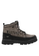 Thumbnail Bottines taupe à talon décroché bas pourvues de lacets et d'un zip latéral