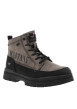 Thumbnail Bottines taupe à talon décroché bas pourvues de lacets et d'un zip latéral - Image 2