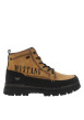 Thumbnail Bottines camel à talon décroché bas pourvues de lacets et d'un zip latéral