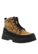 Thumbnail Bottines camel à talon décroché bas pourvues de lacets et d'un zip latéral - Image 2
