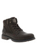 Thumbnail Boots marron à talon plat pourvues d'une fermeture zippée sur le côté - Image 2