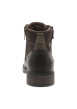 Thumbnail Boots marron à talon plat pourvues d'une fermeture zippée sur le côté - Image 4