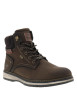 Thumbnail Bottines marron à talon plat pourvues de lacets et d'un zip latéral - Image 2