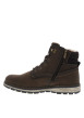 Thumbnail Bottines marron à talon plat pourvues de lacets et d'un zip latéral - Image 3