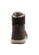 Thumbnail Bottines marron à talon plat pourvues de lacets et d'un zip latéral - Image 4