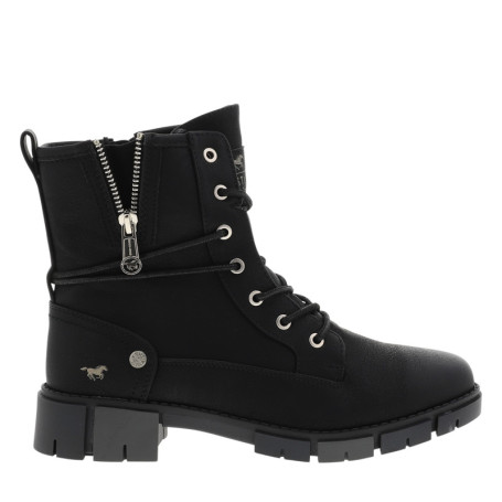 Bottines noires à talon décroché bas pourvues...
