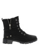 Thumbnail Bottines noires à talon décroché bas pourvues de lacets et d'un zip latéral