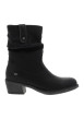 Thumbnail Boots noir à talon décroché bas et tige souple à effet plissée