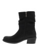 Thumbnail Boots noir à talon décroché bas et tige souple à effet plissée - Image 3