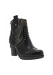 Thumbnail Boots noir à talon décroché haut ornées de différentes matières et de rivets - Image 2
