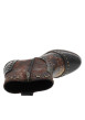 Thumbnail Boots marron à talon décroché haut ornées de différentes matières et de rivets - Image 5