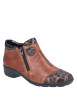 Thumbnail Bottines en cuir brunes léopard pourvues d'un talon à décroché bas - Image 2