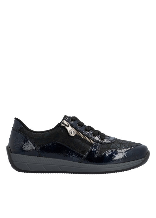 Sneakers noires à talon plat pourvues d'une...