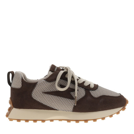 Baskets running Flow Emblem chocolat à talon...