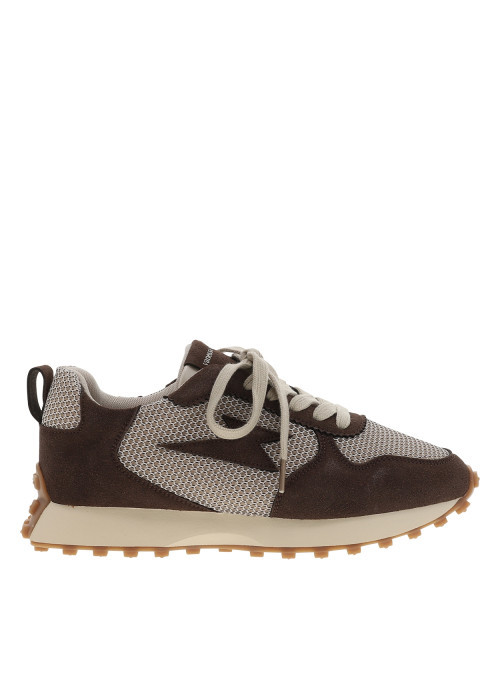 Baskets running Flow Emblem chocolat à talon...