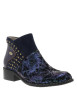 Thumbnail Bottines en cuir violettes à talon décroché bas pourvues d'un zip latéral - Image 2