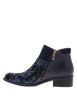 Thumbnail Bottines en cuir violettes à talon décroché bas pourvues d'un zip latéral - Image 3