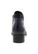 Thumbnail Bottines en cuir violettes à talon décroché bas pourvues d'un zip latéral - Image 4