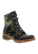 Thumbnail Bottines en cuir vertes à talon décroché bas pourvues d'un zip latéral - Image 2