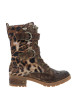 Thumbnail Bottines en cuir léopard à talon décroché moyen pourvues d'un zip latéral