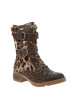 Thumbnail Bottines en cuir léopard à talon décroché moyen pourvues d'un zip latéral - Image 2