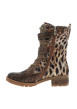 Thumbnail Bottines en cuir léopard à talon décroché moyen pourvues d'un zip latéral - Image 3
