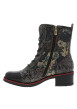 Thumbnail Bottines en cuir noires à talon décroché moyen pourvues d'un zip latéral - Image 3