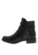 Thumbnail Bottines Maram léopard à talon décroché bas pourvues d'un zip latéral - Image 3