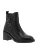 Thumbnail Bottines Palma vernies noires à talon décroché moyen pourvues d'un zip latéral - Image 2