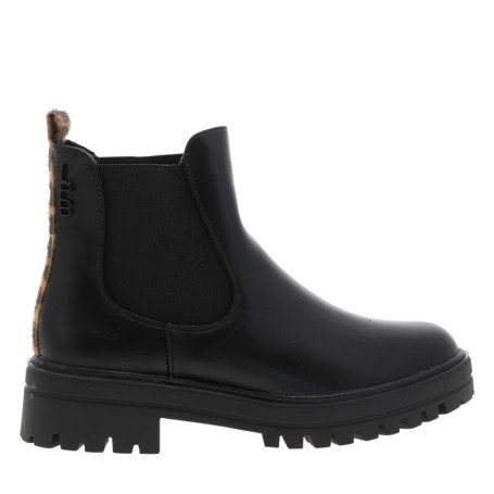 Bottines Pavina noires à talon décroché bas...