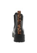 Thumbnail Bottines Pavina noires à talon décroché bas pourvues de soufflets élastiqués - Image 4