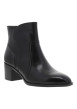 Thumbnail Boots en cuir noires avec un talon décroché moyen et une fermeture à zip - Image 2