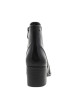 Thumbnail Boots en cuir noires avec un talon décroché moyen et une fermeture à zip - Image 4