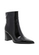 Thumbnail Bottines vernies noires à talon décroché haut pourvues d'un zip latéral - Image 2