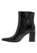 Thumbnail Bottines vernies noires à talon décroché haut pourvues d'un zip latéral - Image 3