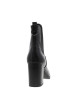 Thumbnail Boots noires avec un talon décroché haut et deux soufflets élastiqués - Image 4