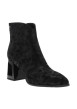 Thumbnail Boots en cuir noir à talon décroché haut munies d'un zip latéral - Image 2