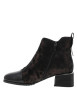 Thumbnail Boots en cuir bronze à talon moyen bout brillant et fermeture zippée latérale - Image 3