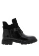 Thumbnail Boots en cuir noir vernies à talon décroché bas munies d'un zip