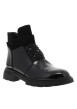 Thumbnail Boots en cuir noir vernies à talon décroché bas munies d'un zip - Image 2