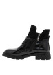 Thumbnail Boots en cuir noir vernies à talon décroché bas munies d'un zip - Image 3