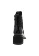 Thumbnail Boots en cuir noir à talon décroché moyen dotées de 2 zips de fermeture - Image 4