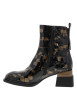 Thumbnail Boots en cuir noir à talon décroché moyen et zip latéral doté d'une languette - Image 3