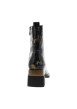 Thumbnail Boots en cuir noir à talon décroché moyen et zip latéral doté d'une languette - Image 4