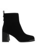 Thumbnail Boots en cuir noir à talon décroché haut dotées d'un zip latéral