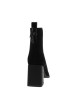 Thumbnail Boots en cuir noir à talon décroché haut dotées d'un zip latéral - Image 4