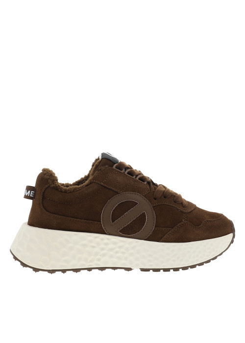 Baskets Carter Jogger en cuir marron à talon...